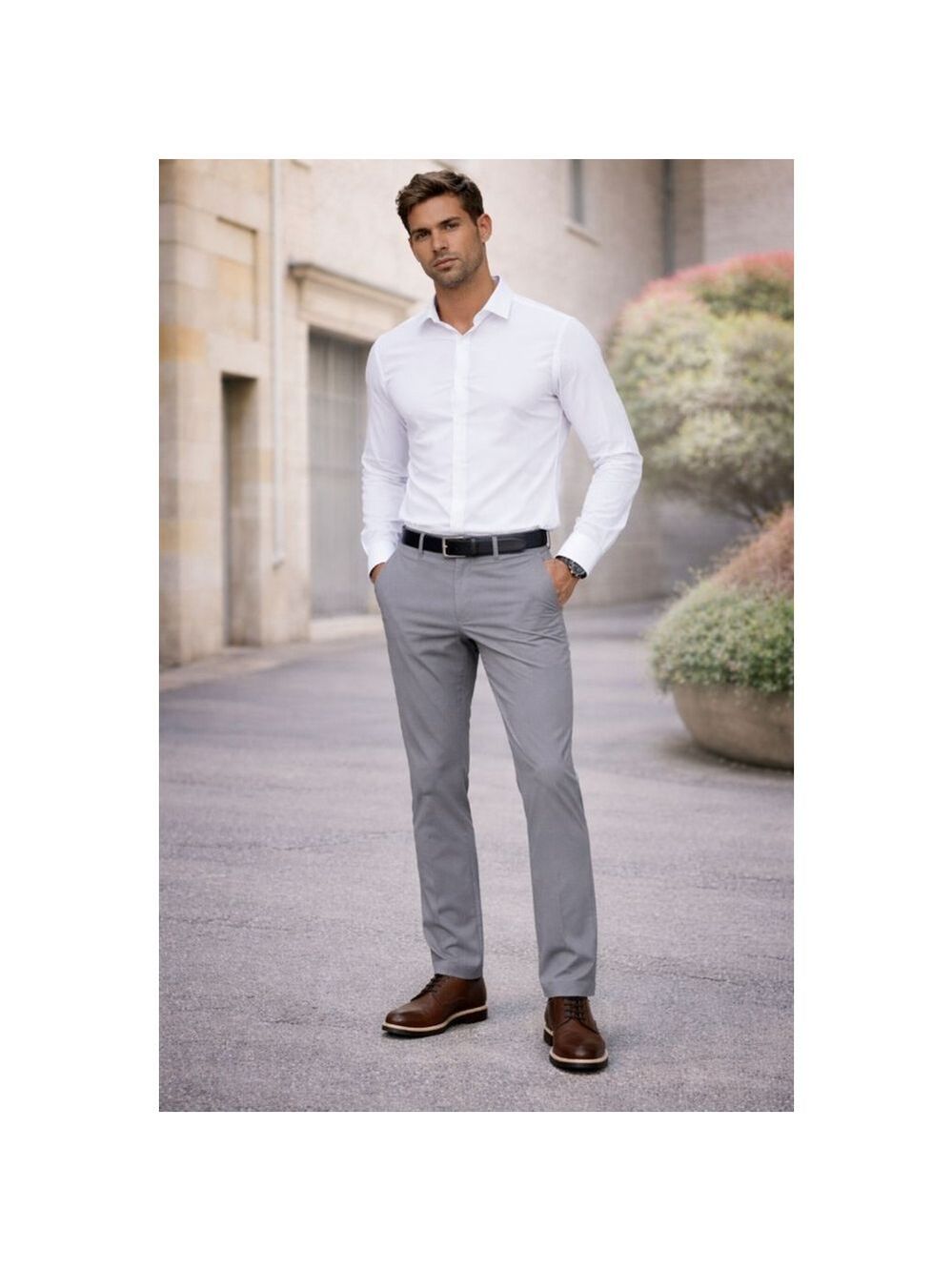 Ted Baker London Grey Slim Fit Dress Pants 38R Wool Blend NWT Inseam 31